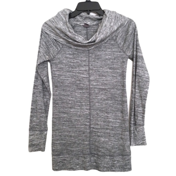 EDDIE BAUER Stine's Grey Waffle Cowl Neck Tunic Size Extra Small - Picture 3 of 10